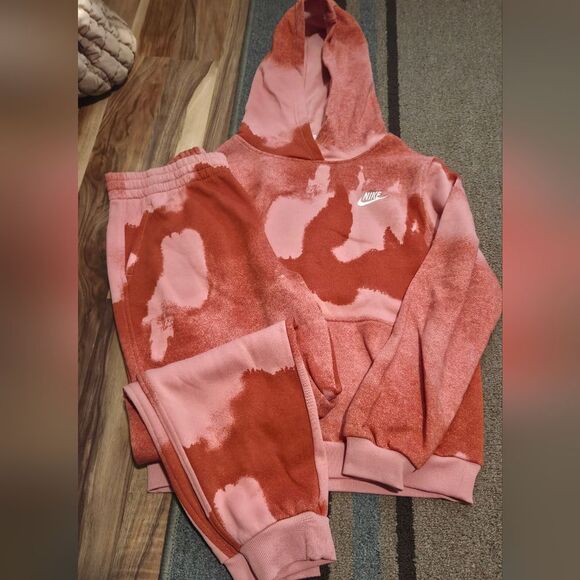 Nike Orange Pink Ombre Hoodie and Joggers Set Youth XL - Picture 2 of 5
